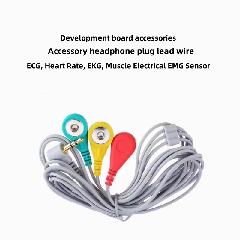 Muscle Sensor Emg - 筋肉電気emgセンサーアクセサリー、イヤホンプラグ、リード線、開発ボードアクセサリー、ECG、心拍数、ekg