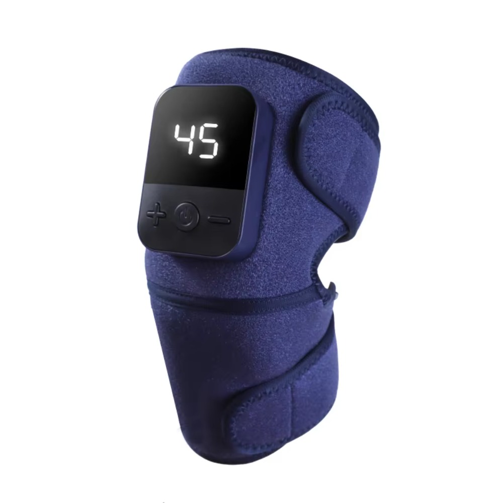 Smart Knee Wrap - ワイヤレス加熱式膝ラップ、関節部の快適さと筋肉のリラックスのための電動スマート振動加熱膝マッサージャー