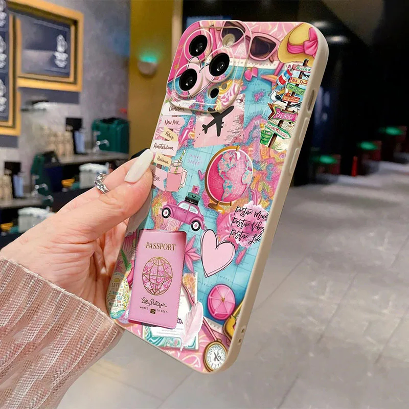 旅行機プリントマットアンチドロップスマホケース iPhone - Apple Iphone 15 のレビューと価格