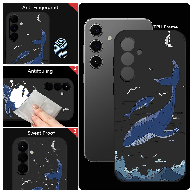 クジラ柄スマホケース Samsung Galaxy S26  - Samsung Galaxy A55 のレビューと価格