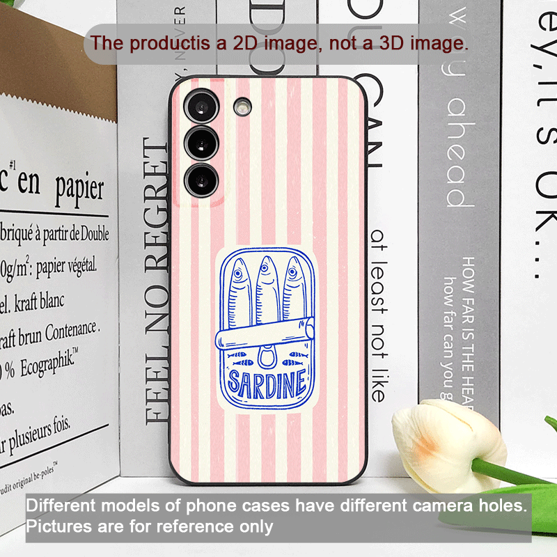 可愛いストライプ柄のイワシカラーの面白い魚柄スマホケース O - Oppo Reno 12 のレビューと価格