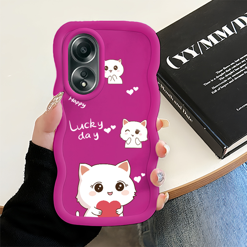 かわいい猫のスマホケース OPPO A3x A17 A38  - Oppo A78 のレビューと価格