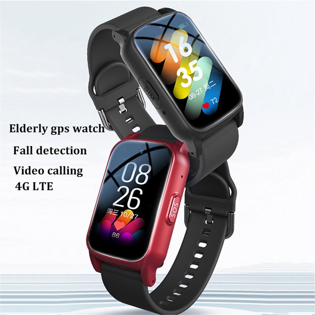 4G対応高齢者向けスマートウォッチ、GPS、SOS、転倒検知 - Fall Detection Watch のレビューと価格