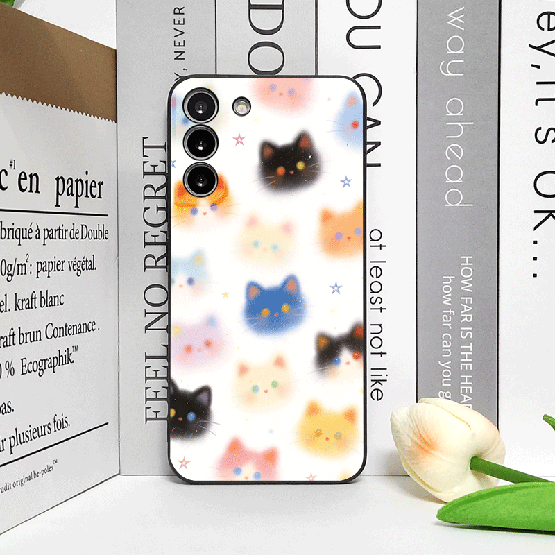 面白い落書きカラフルな猫の頭プリント入りスマホケース Hua - Huawei Nova 12 のレビューと価格