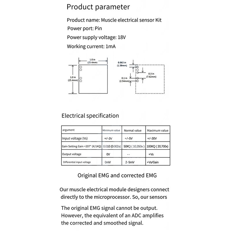 B50B-3X 筋電センサーモジュール EMG 信号収集 A - Muscle Sensor Emg のレビューと価格